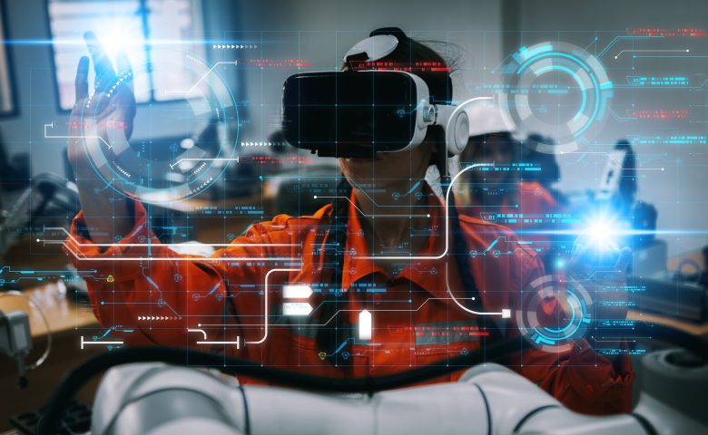 VR訓練を受ける産業エンジニアの画像